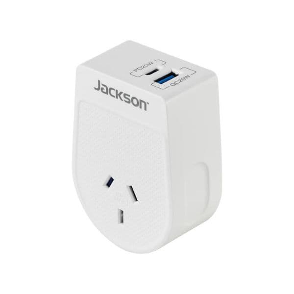 JACKSON Jackson Move Outbound USA + Canada 20W USB-A + USB-C Travel Adaptor PTA8809USBPD20W