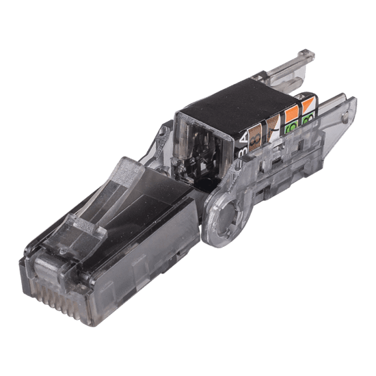 Dynamix DYNAMIX RJ45 UTP Cat6A Tooless Flexible Plug, Works with both RJ-TL6AUTP