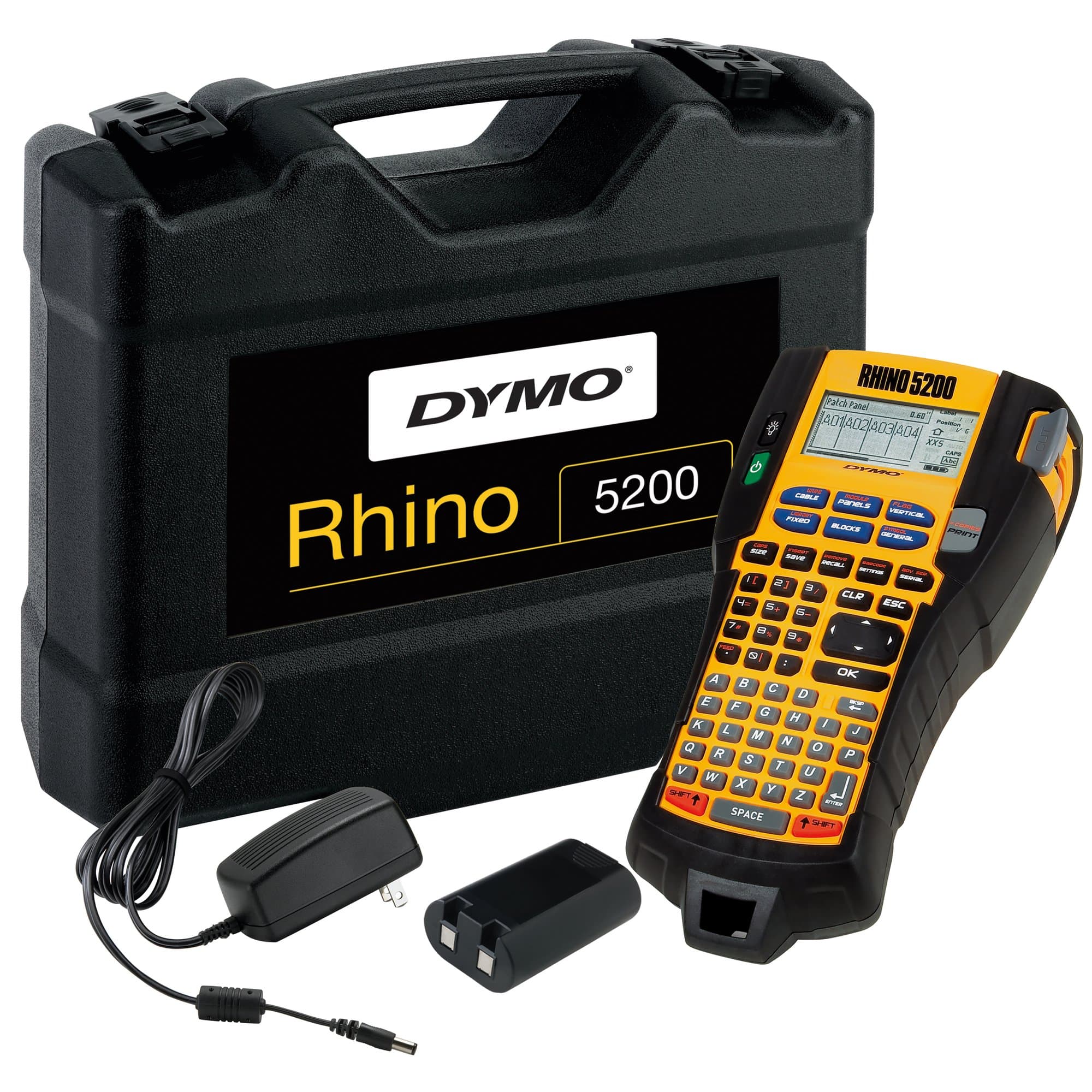 Dymo DYMO Rhino 5200 Industrial Labeller Hard Case Kit,Hot-keys to print S0841440