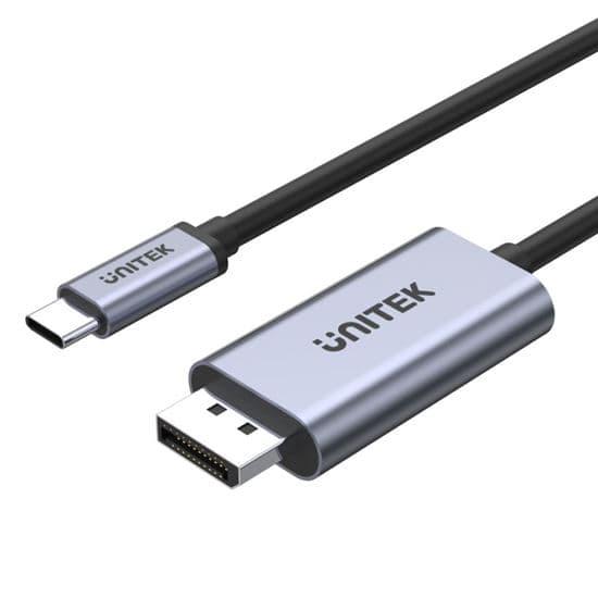 Unitek UNITEK 2m 4K USB-C to DisplayPort 1.2 Cable in Aluminium Housing. V1409A