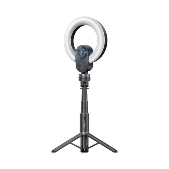 promate PROMATE 2K 5MP UHD Webcam with Built-in Microphone, Ring Light & VISTACAM