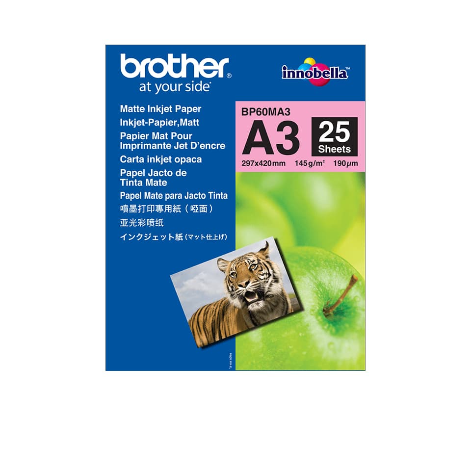 Brother Brother BP60MA3 A3 Matte Inkjet Paper 145GSM 25 Sheets BP60MA3