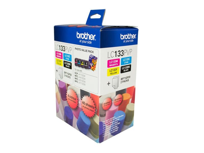 Brother Brother LC133PVP Combo Pack with 40 Sheets of 6x4 Photo Paper LC133PVP