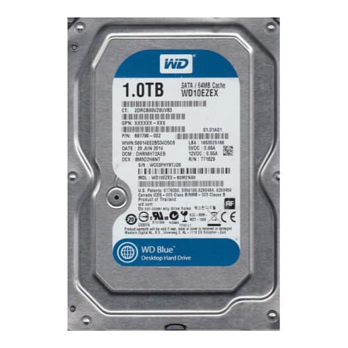 Western Digital WD Blue 1TB SATA 3.5" 7200RPM 64MB HDD 2Yr Wty WD10EZEX