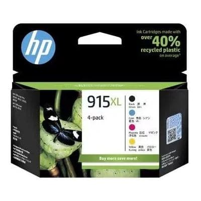 HP HP 915XL CMYK Ink Cartridge Combo 4-Pack 6ZD22AA