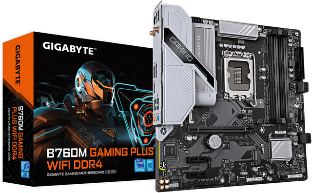 Gigabyte Gigabyte B760M Gaming Plus WIFI DDR4 mATX LGA1700 Motherboard MGI5174