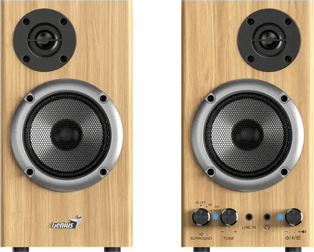 Genius Genius SP-HF520BT Bluetooth 2-Way Wooden Speakers MM1149