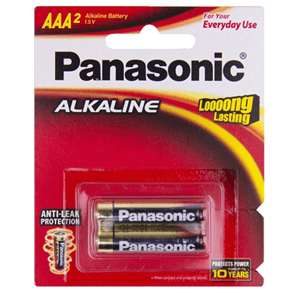 Panasonic Panasonic AAA Alkaline Battery 2 Pack PA4551