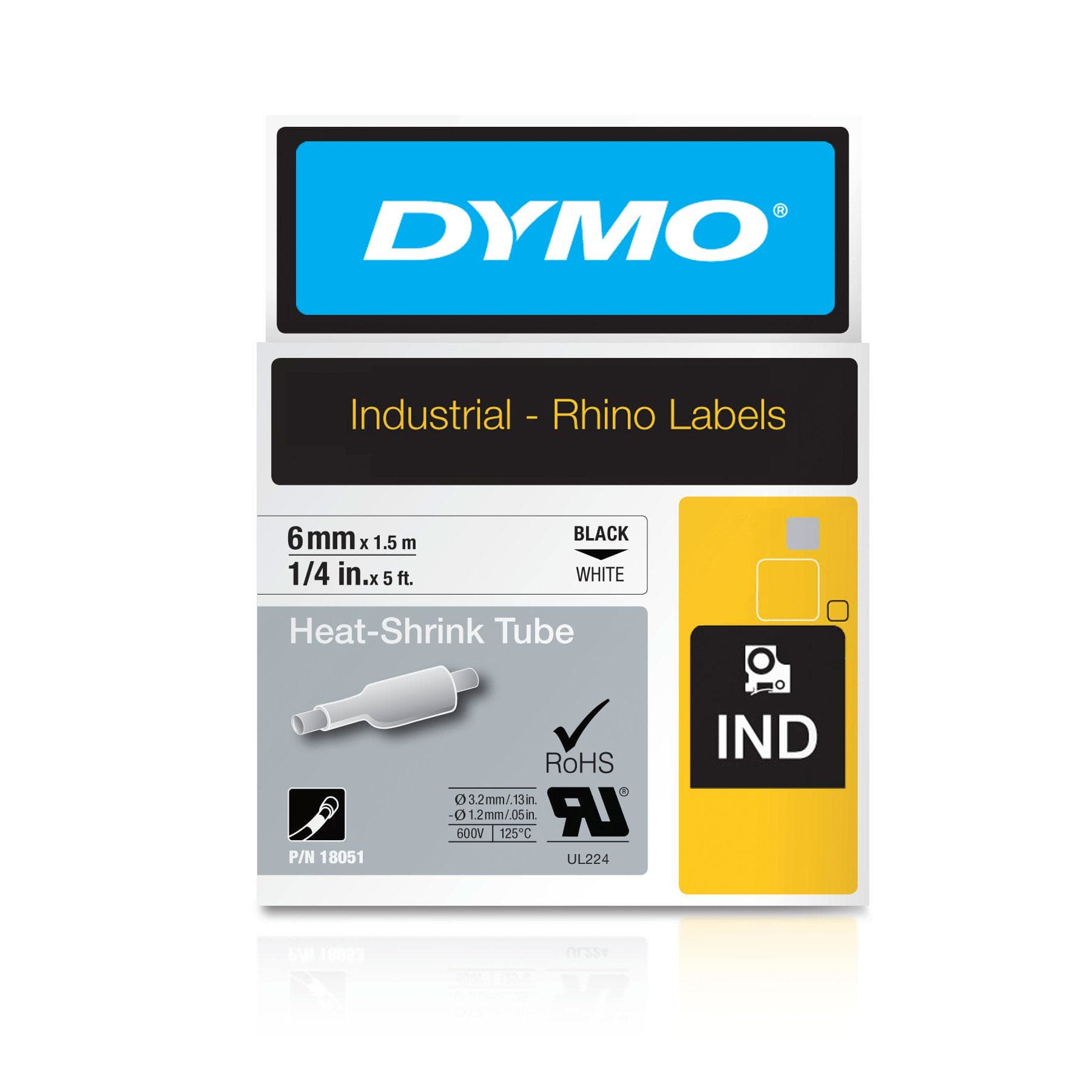 Dymo Dymo Rhno Tube Ht Shrk 6mm Wht DY18051