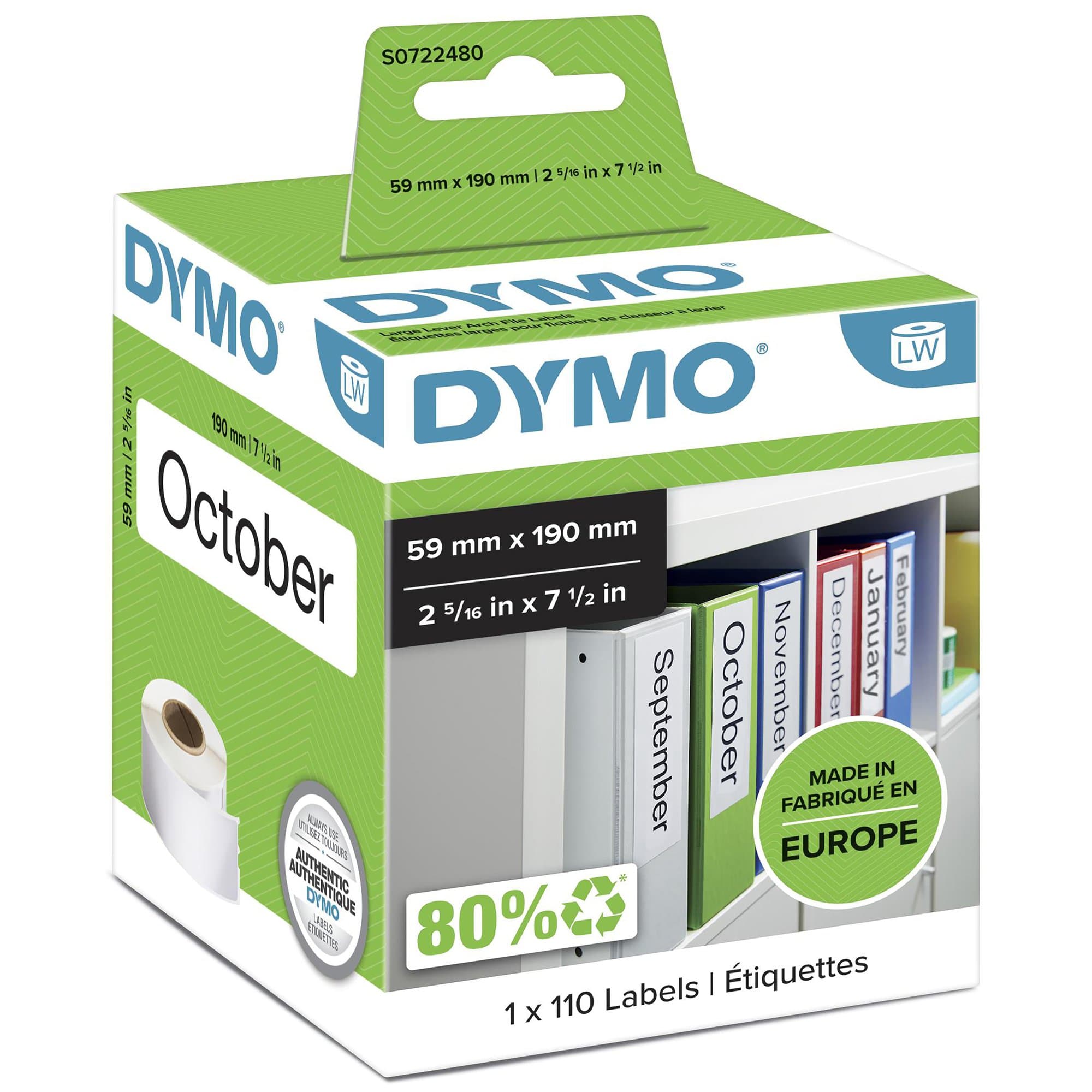 Dymo Dymo LeverArch Label 59 x 190 DYS0722480
