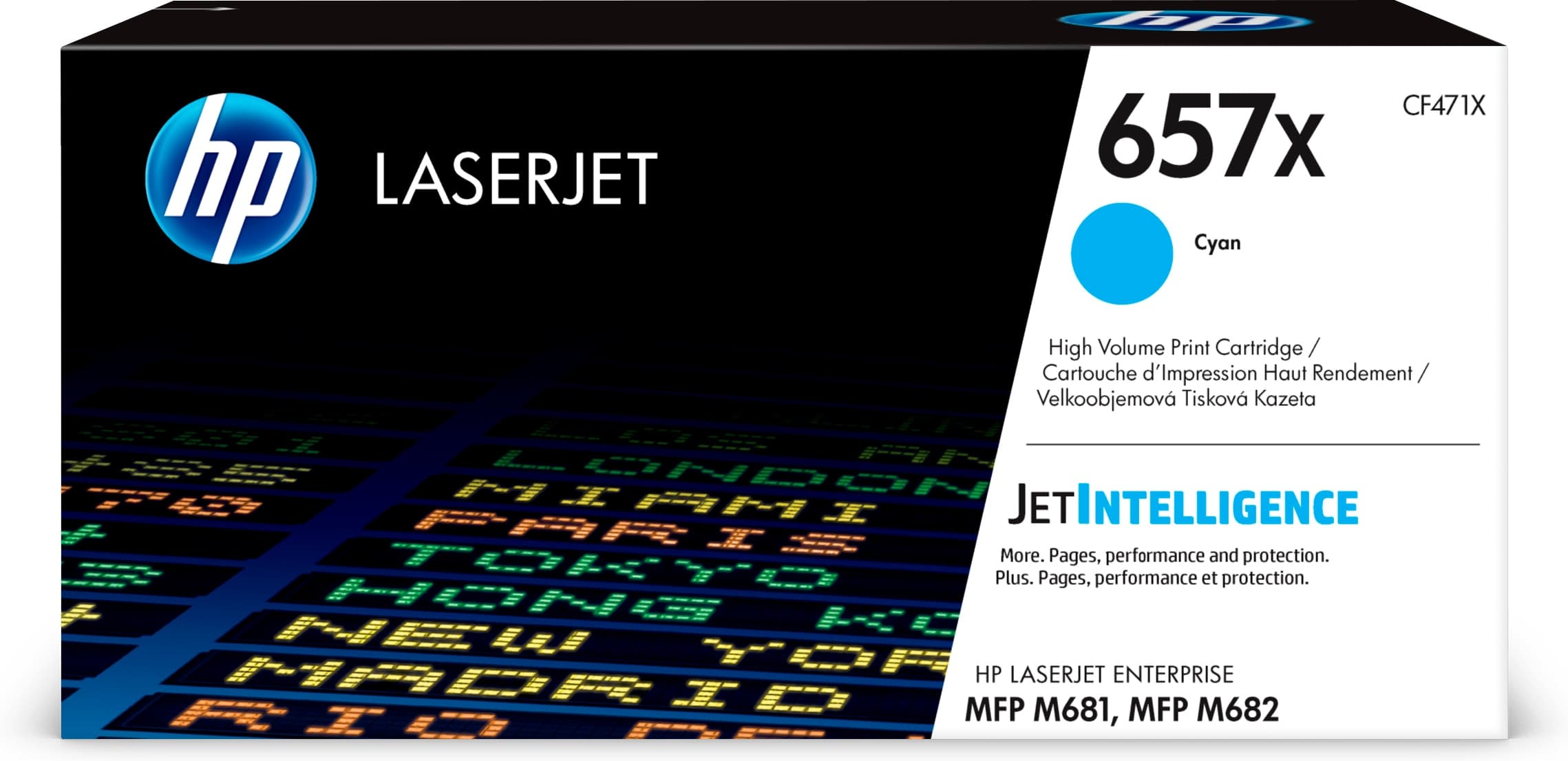 HP HP657X Cyan LasJet Ton CF471X HT657CX