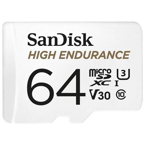 SanDisk Sandisk High Endurance Microsdxc Card Sqqnr 64G Uhs-I C10 U3 V30 100MB/S R 40MB/S W SDSQQNR-064G-GN6IA