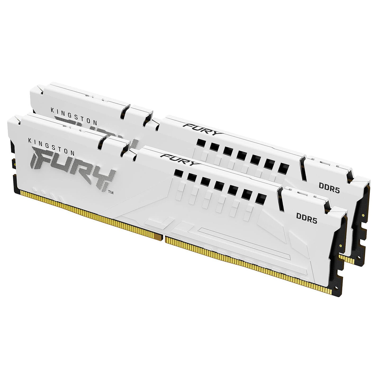Kingston Kingston Fury Beast White 64GB(2X32GB) 6000MT/S DDR5 CL30 Dimm Desktop Gaming Memory KF560C30BWEK2-64