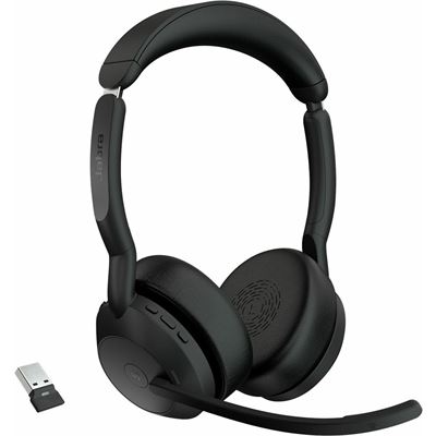 Evolve2 55 Stereo Wireless (Bluetooth) Headset MS USB-A Link 380 Jabra — view 2