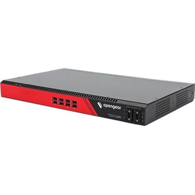 OM2224-24E-10G 24 selectable serial ports + 24x 1GbE switch 10GbE SFP+  Docker Support TPM 2.0 Dual DC Opengear — view 2