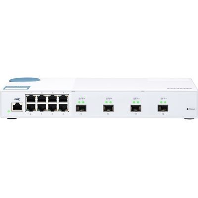 QNAP QSW-M408S 12-port 10GbE Managed Switch 4x 10GbE SFP+ 8x 1GbE (RJ45) QNAP — view 2