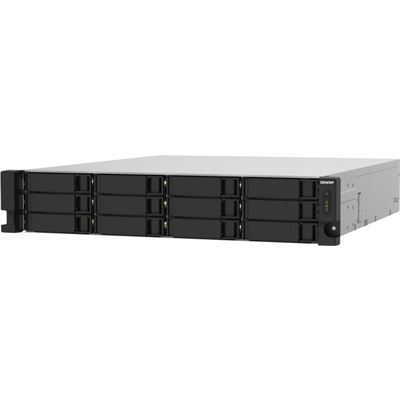 12-Bay NAS Quad-core 1.7 GHz CPU 4GB RAM Rackmount Dual Power QNAP — view 2