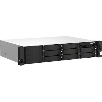 8-bay short-depth rackmount NAS 4-core 8-thread 2.2GHz CPU 4G RAM QNAP — view 2