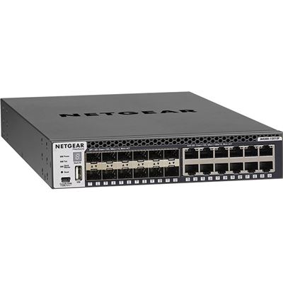24-Port Managed Stackable Layer 3 Switch (24x 10GigE ports: 12x 10GigE & 12x SFP+) M4300-12X12F NETGEAR — view 1