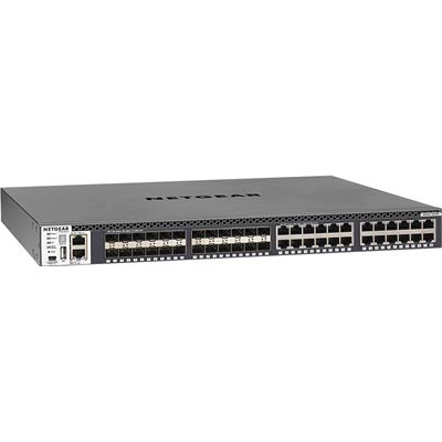 48-Port Fully Managed Stackable Layer 3 Switch (48x 10GigE ports: 24x 10GigE & 24x SFP+) M4300-24X24F NETGEAR — view 1