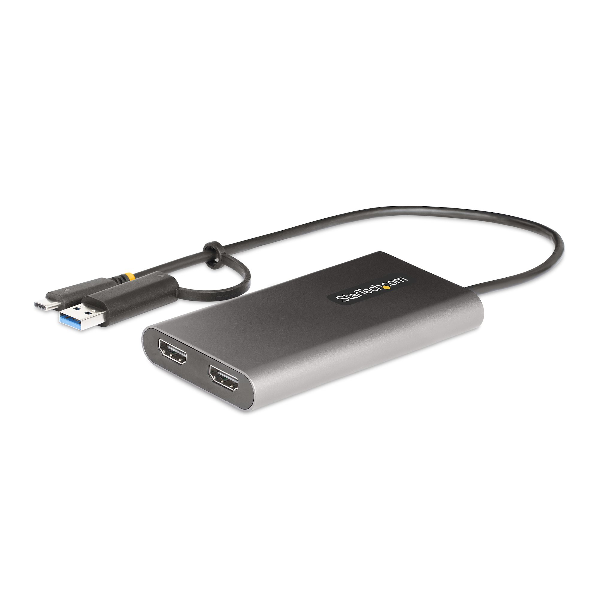 STARTECH.COM USB-A / USB-C TO DUAL-HDMI ADAPTER/CONVERTER, 4K 60HZ, 100W PD 3 YR STARTECH — view 2