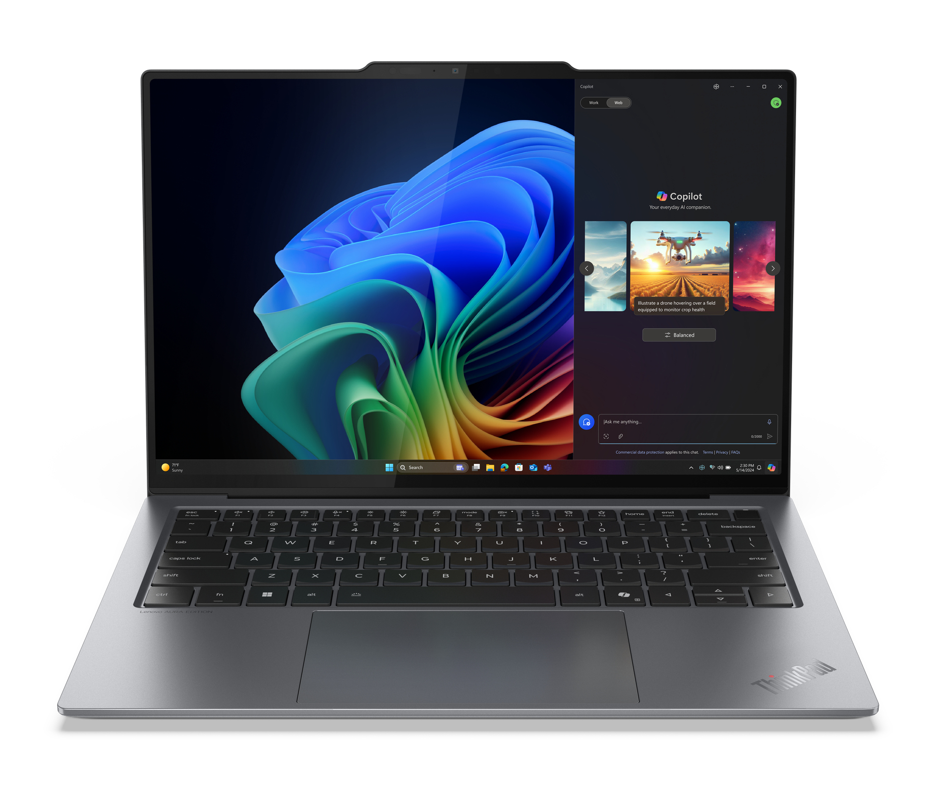 LENOVO X9 G1, 14" 2.8K OLED TOUCH, ULTRA 7 258V, 32GB, 512GB, W11P, 3YP+CO, AI (OPEN) LENOVO — view 2