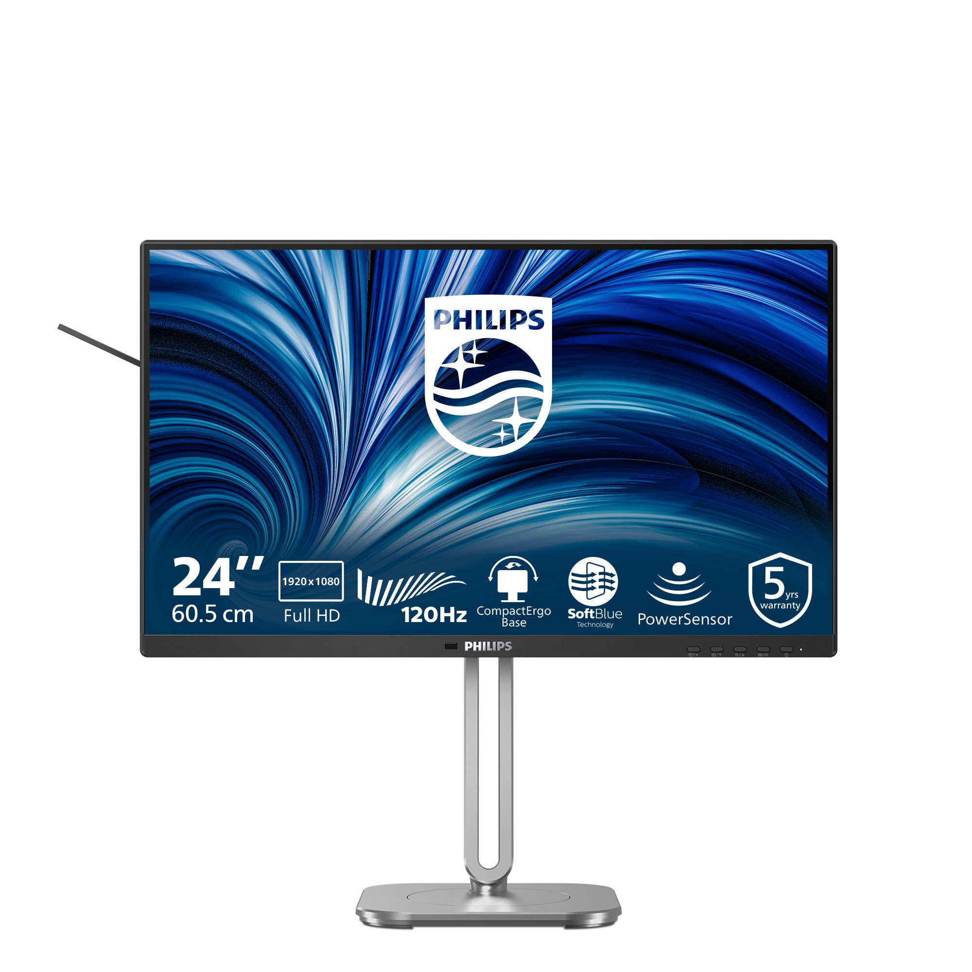 PHILIPS 24B2N4200/75 23.8" 16:9 1080P FHD IPS LED 120HZ,4MS,VGA,HDMI,DP,H/ADJ,SPKR,4YR PHILIPS — view 2