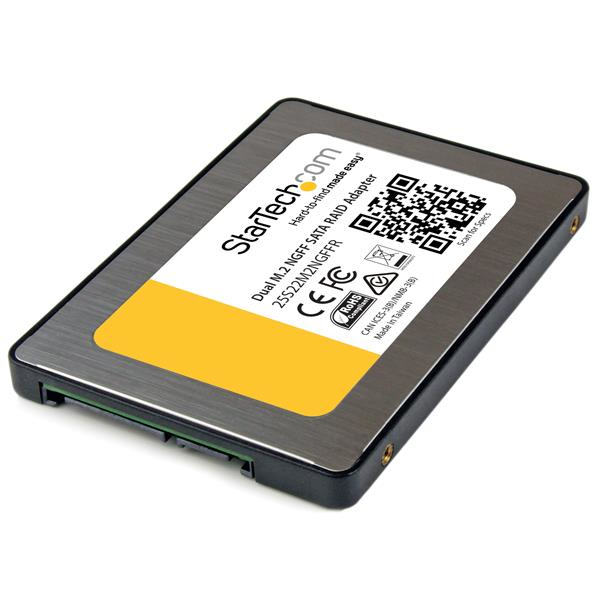 STARTECH.COM DUAL M2 TO SATA ADAPTER WITH RAID - 2X M.2 SSDS TO 2.5IN SATA 2 YR STARTECH — view 2