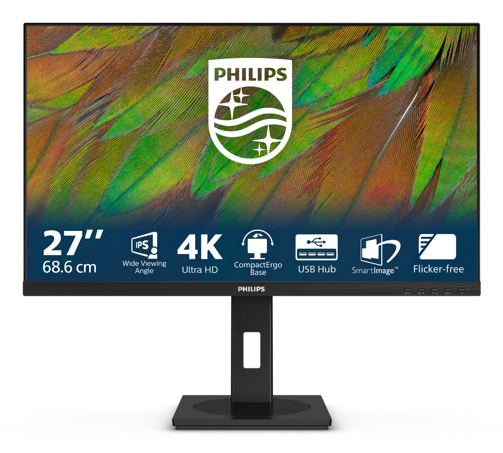 PHILIPS 27B1N3800/75 27" 16:9 4K UHD IPS LED,60HZ,4MS,DP,HDMI,1.074B COLOUR GAMUT,4YR PHILIPS — view 2