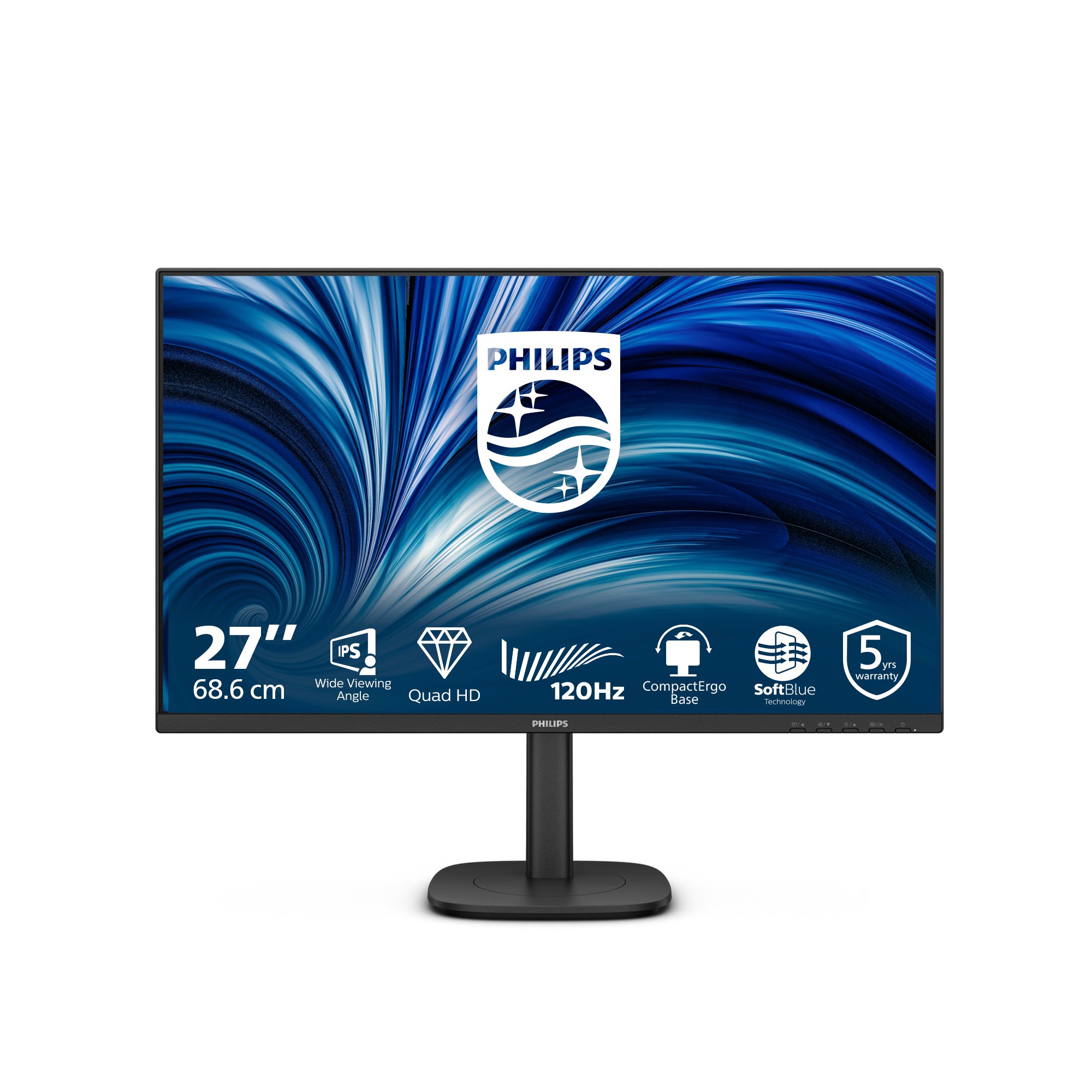 PHILIPS 27B2N3500J/75 27" 16:9 1440P QHD IPS LED 120HZ,4MS,HDMI,DP,H/ADJ,SPKR,4YR PHILIPS — view 2