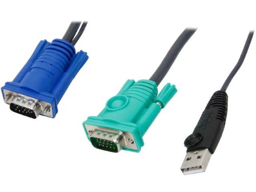 ATEN 3.0M 3IN1 VGA, USB CONSOLE KVM SPLIT CABLE HDB-15M TO SPHD-15M ATEN — view 2