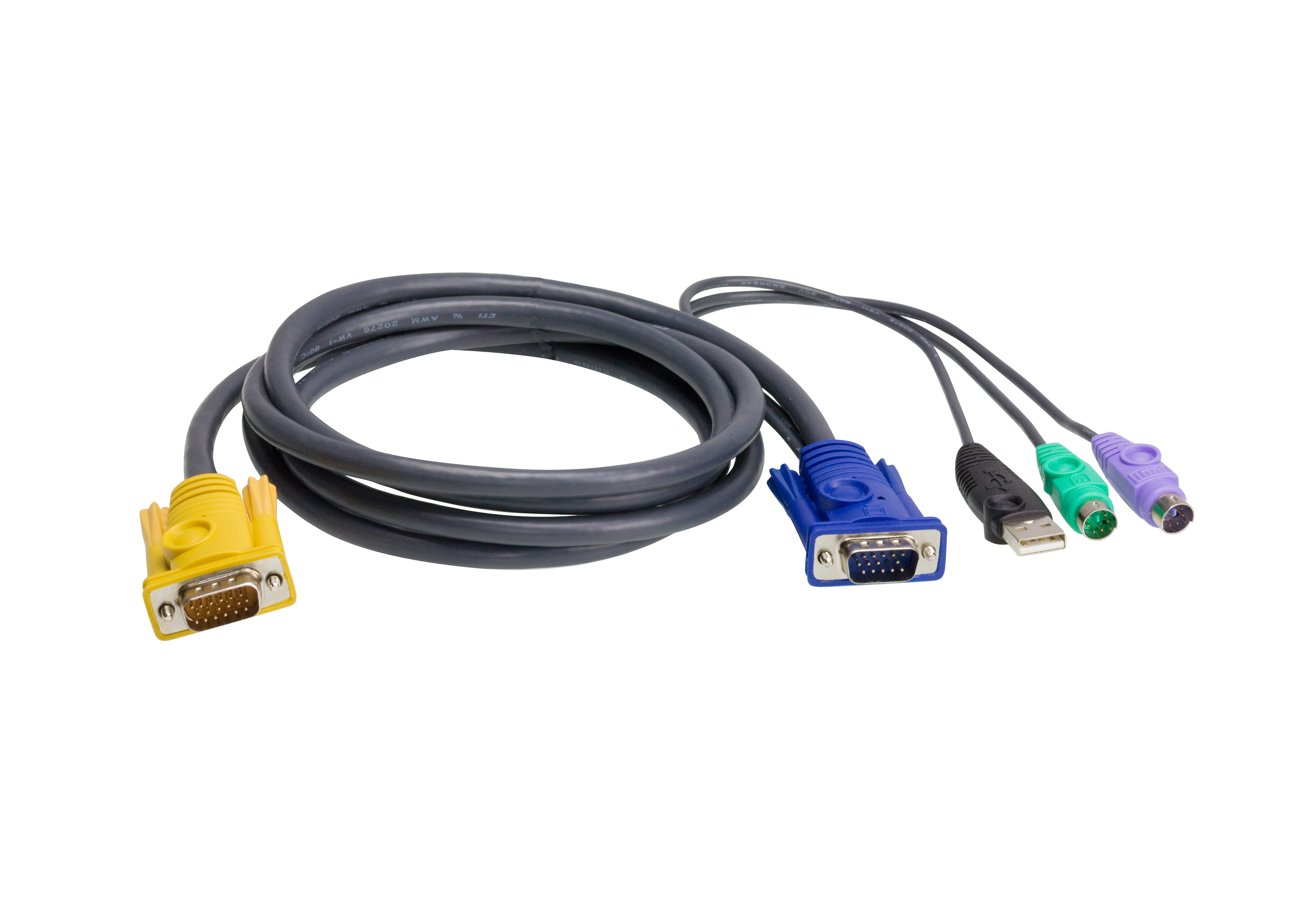 ATEN 1.8M 3IN1 VGA PS/2 USB CONSOLE KVM CABLE ATEN — view 2
