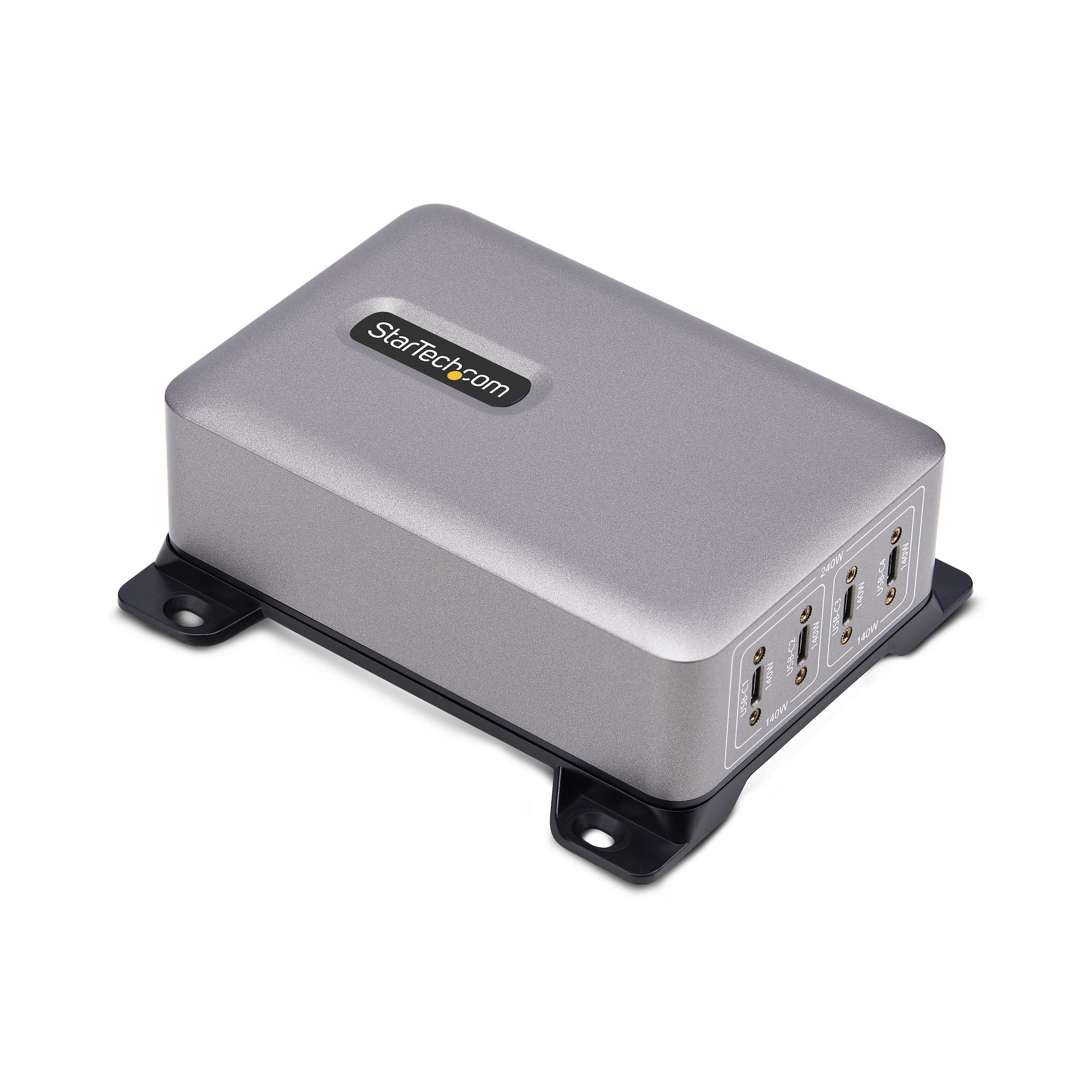 STARTECH.COM 4-PORT USB-C CHARGER, 240W TOTAL, SINGLE PORT 140W EPR, 2 YR STARTECH — view 2