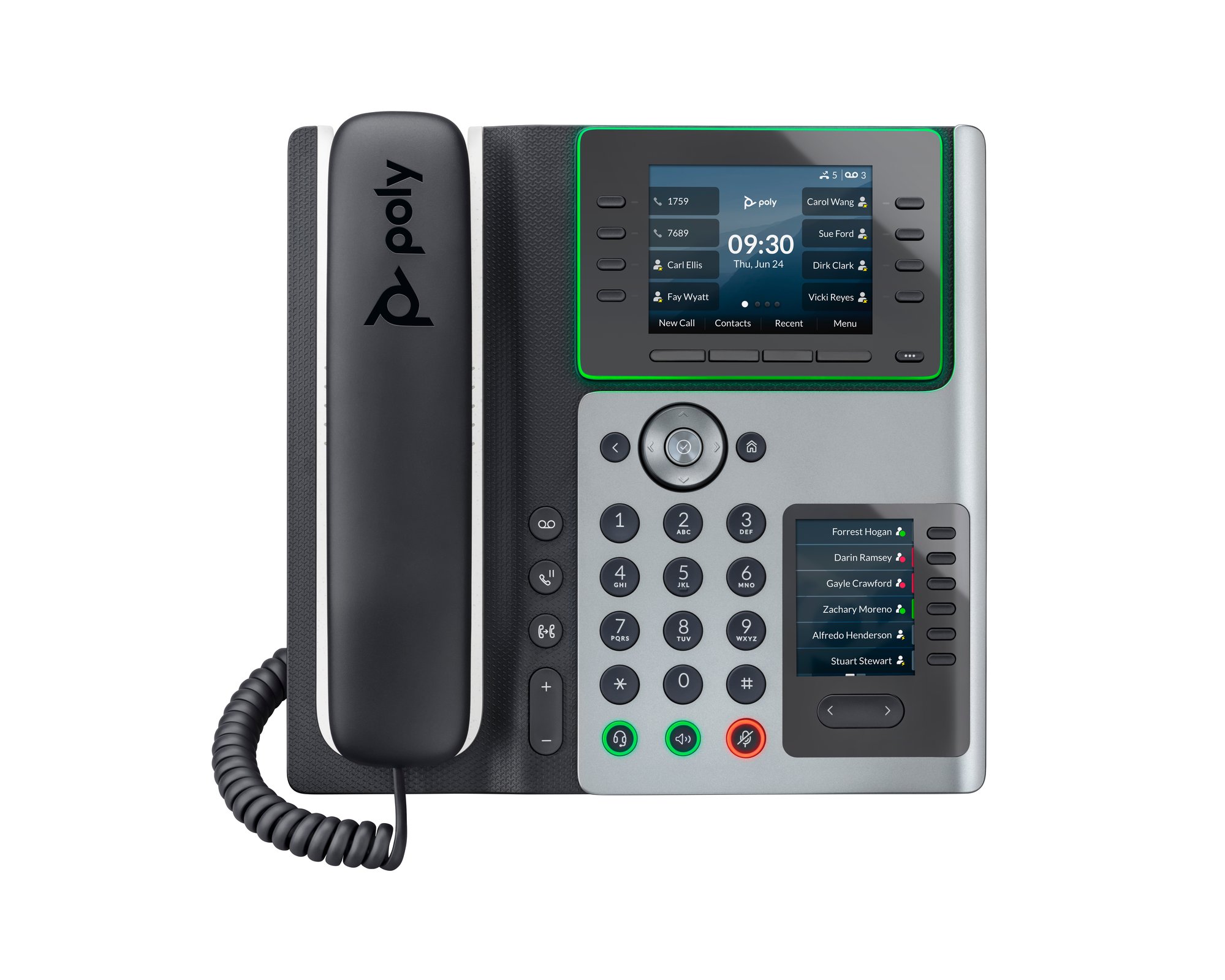 HP Poly Edge E450 IP Phone and PoE-enabled HP — view 2