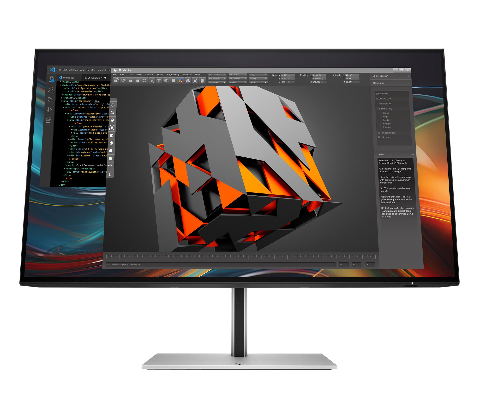 HP Series 7 Pro 724pf 23.8 inch FHD Monitor HP — view 2