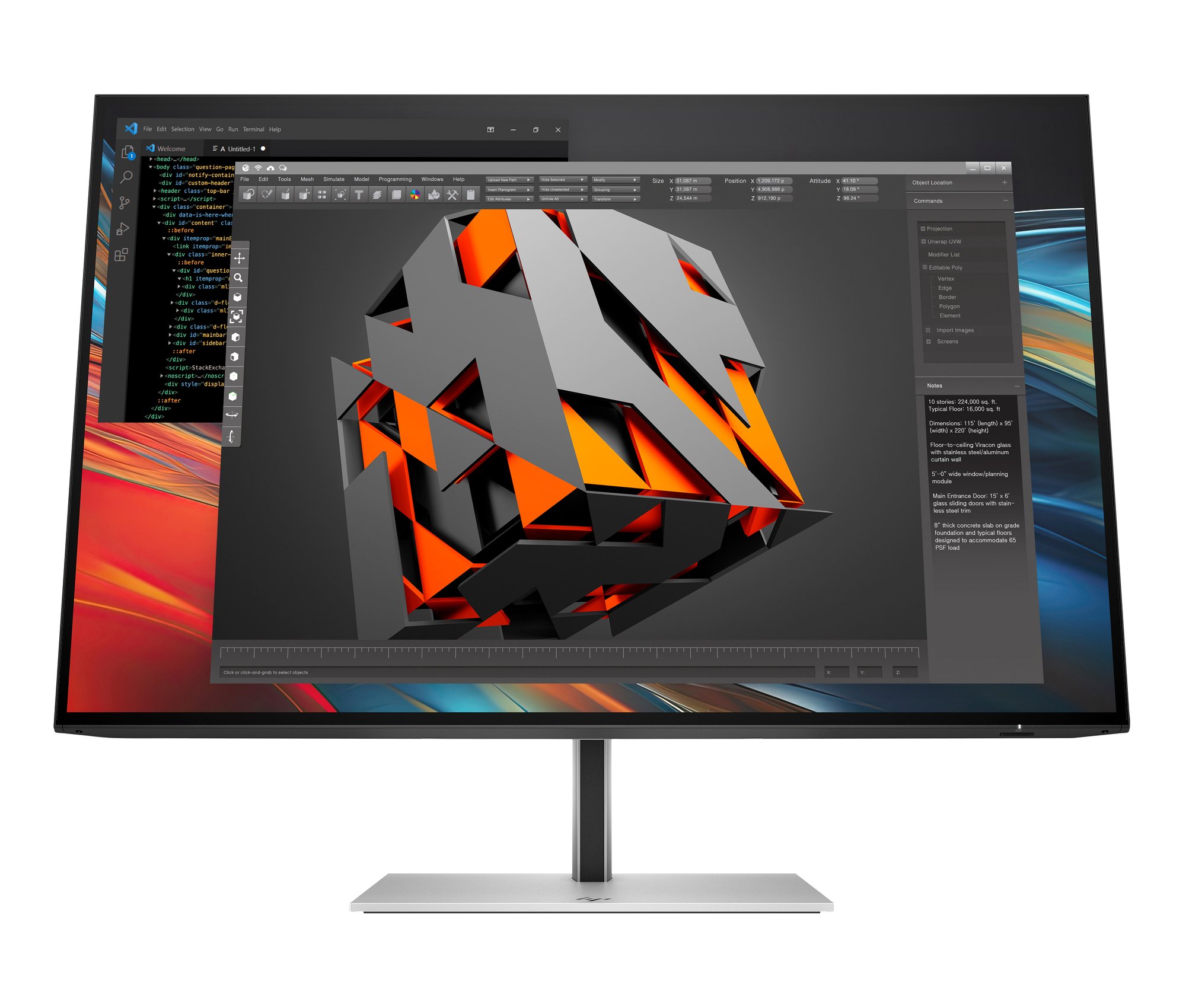 HP Series 7 Pro 724pn 24 inch WUXGA Monitor HP — view 2