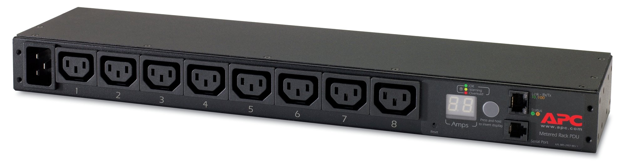 APC (AP7821B) RACK PDU, METERED, 1U, 16A, 208/230V, (8) C13 APC — view 2