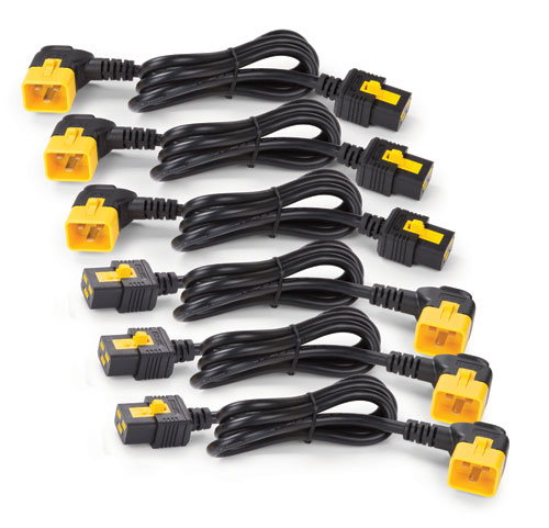 APC (AP8714R) POWER CORD KIT (6 EA), LOCKING, C19 TO C20 (90 DEGREE), 1.2M APC — view 2