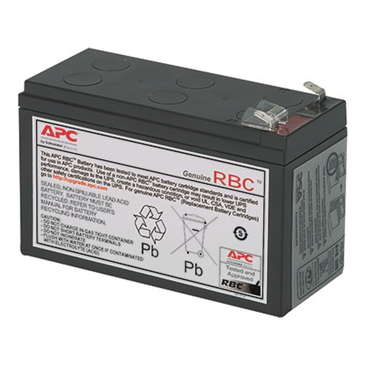 APC Replacement Battery Cartridge #154 for Back-UPS, 12V 6.5Ah lead-acid battery, 2-year r APC — view 2