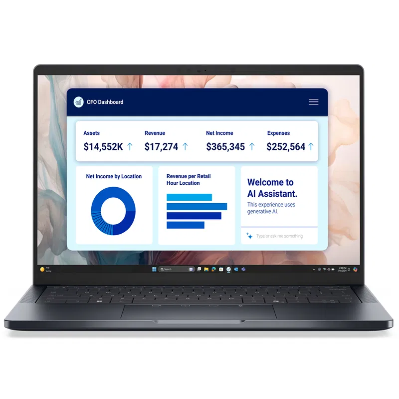 DELL PRO14 PREM NOTEBOOK, 14" FHD+ IR, U7-266V, 16GB, 512GB, WL, W11P(CP+), 3Y PRO DELL — view 2