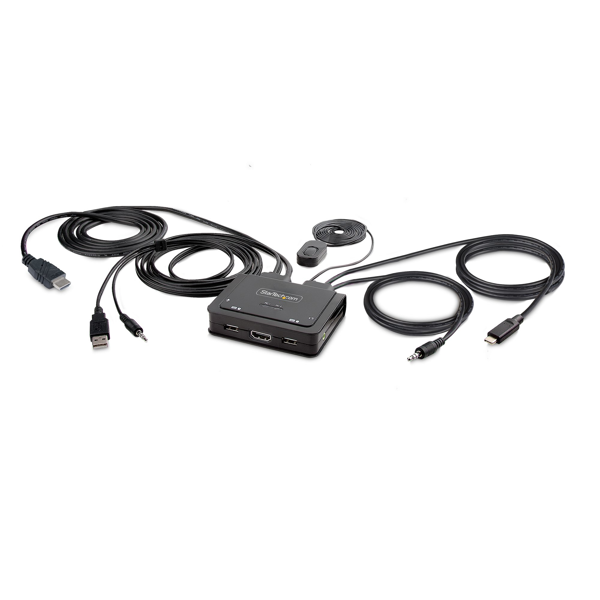 STARTECH.COM 2-PORT HYBRID USB-C HDMI CABLE KVM SWITCH, 2 YR STARTECH — view 2