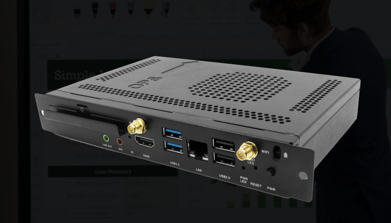 COMMBOX OPS SLOT-IN PC INTEL I5, 8GB, 256GB, IRIS XE,WIFI, W11P, 4K@60HZ, 5K@60HZ COMMBOX — view 2