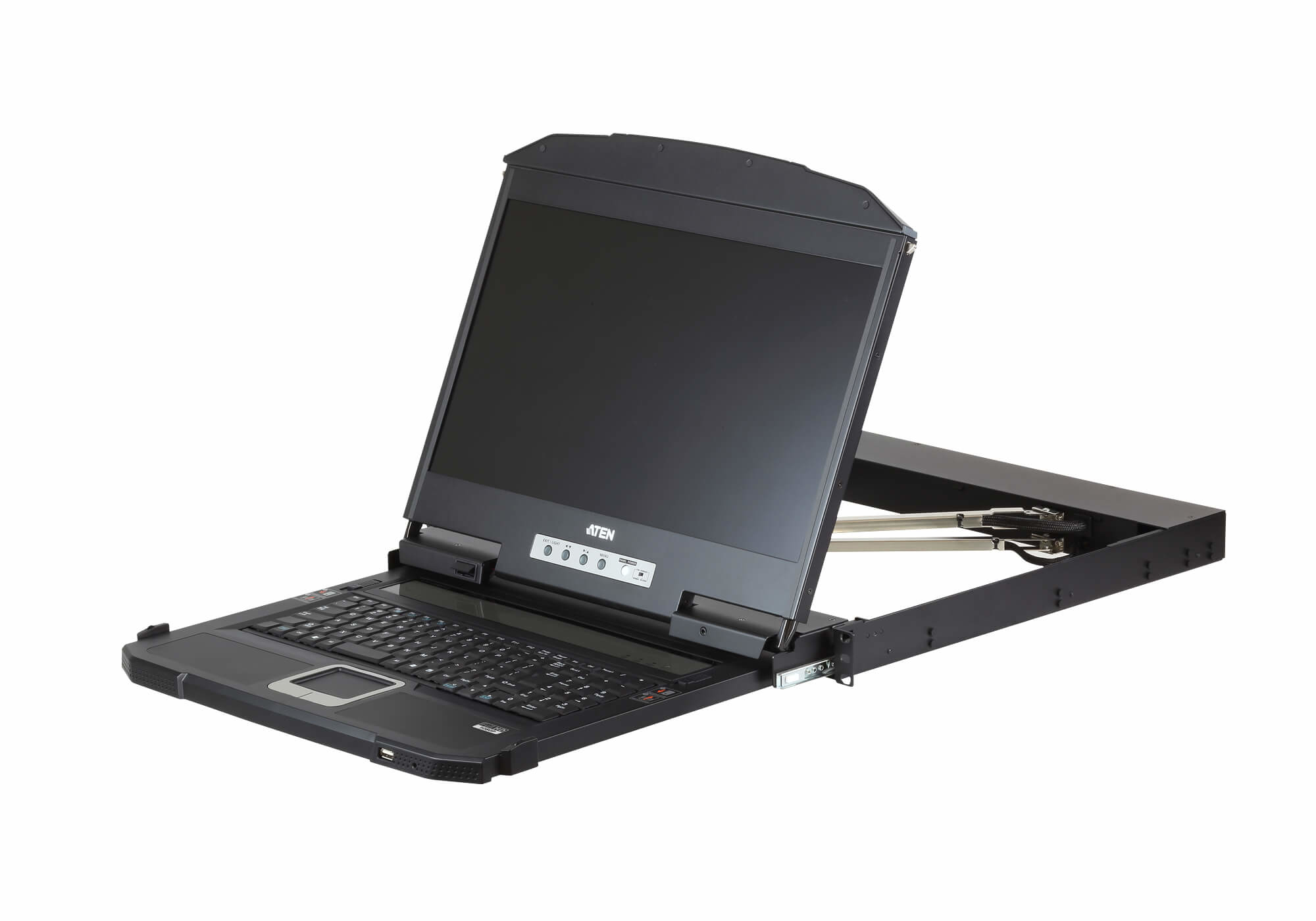 ATEN 18.5" SHORT DEPTH USB HDMI DVI VGA LCD CONSOLE ATEN — view 2