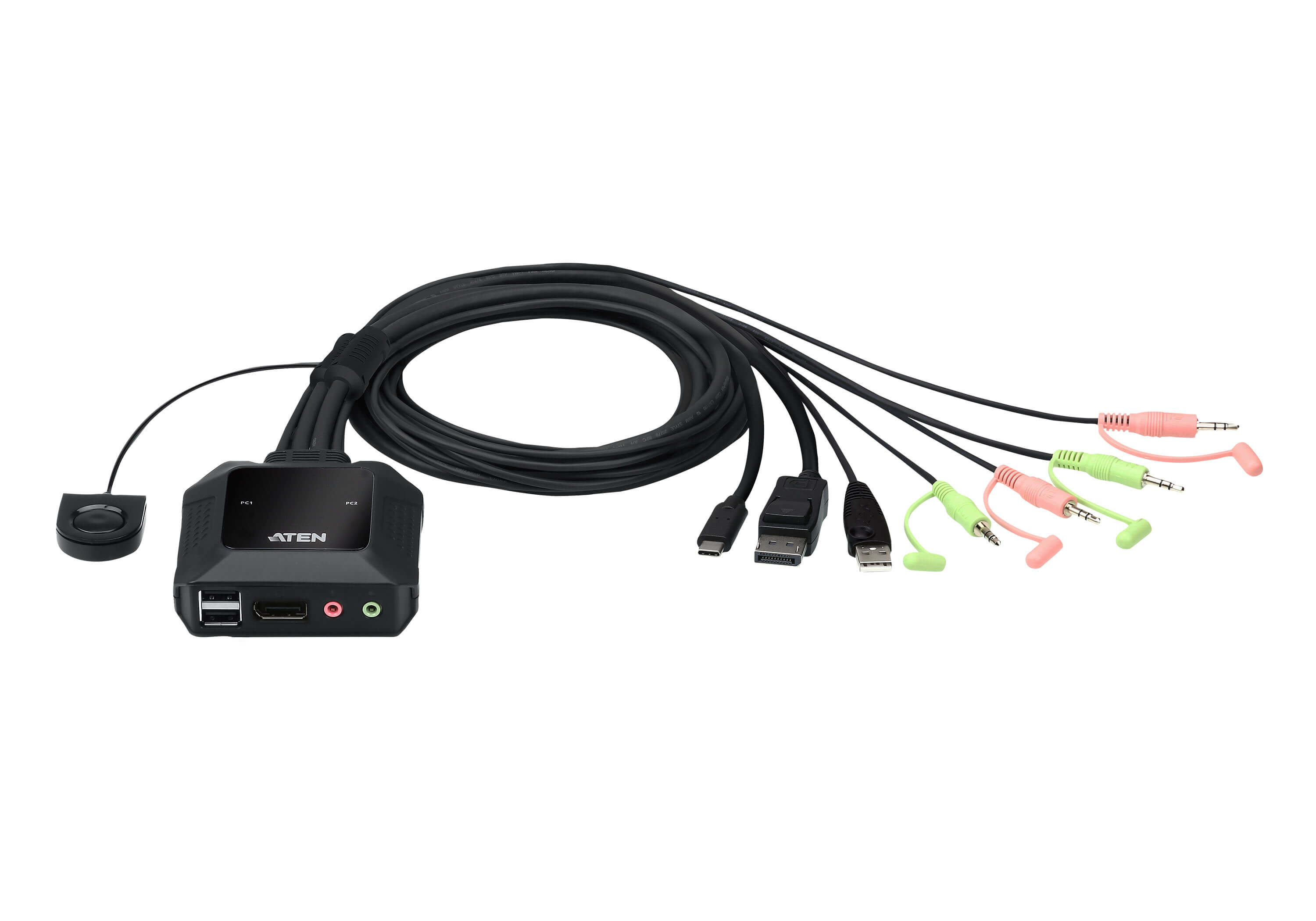 ATEN 2-PORT USB-C DISPLAYPORT HYBRID CABLE KVM SWITCH ATEN — view 2