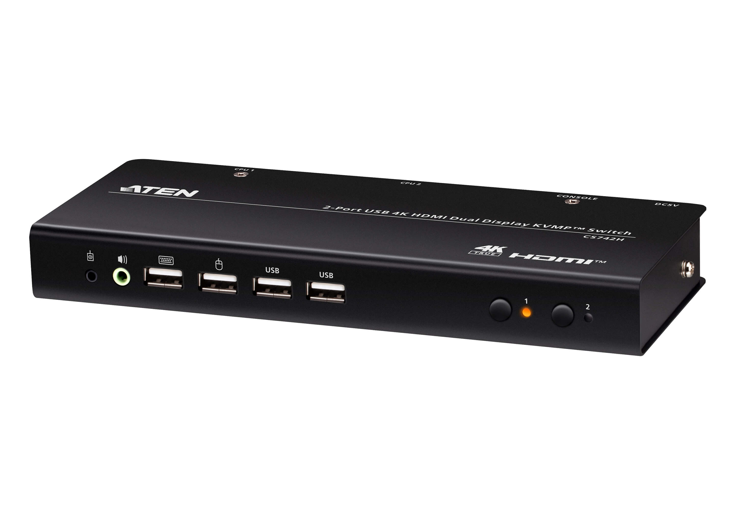 ATEN 2-PORT USB 4K HDMI DUAL-DISPLAY KVMP SWITCH (CABLES INCLUDED) ATEN — view 2