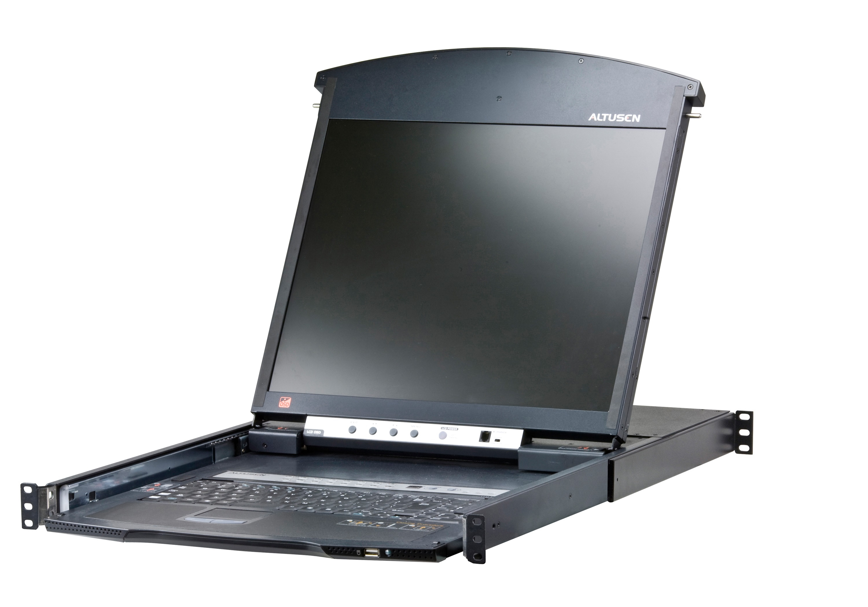 ATEN 17" 1-LOCAL/REMOTE ACCESS16-PORT MULTI-INTERFACE CAT5 DUAL RAIL LCD KVM OVER IP ATEN — view 2