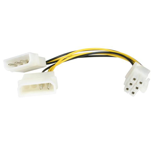 STARTECH.COM 6IN LP4 TO 6 PIN PCI EXPRESS VIDEO CARD POWER CABLE ADAPTER LTW STARTECH — view 2