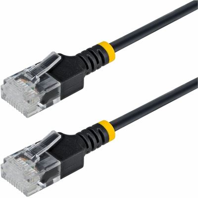 STARTECH.COM 50CM BLACK ULTRA SLIM CAT6A ETHERNET CABLE, RJ45, UTP, LTW STARTECH — view 2
