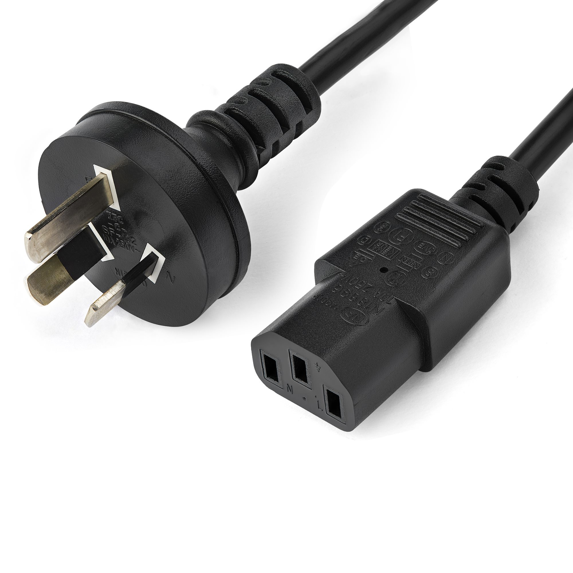 STARTECH.COM 2M (6FT) COMPUTER POWER CORD, AS/NZS 3112 TO C13 CABLE, 18AWG LTW STARTECH — view 2