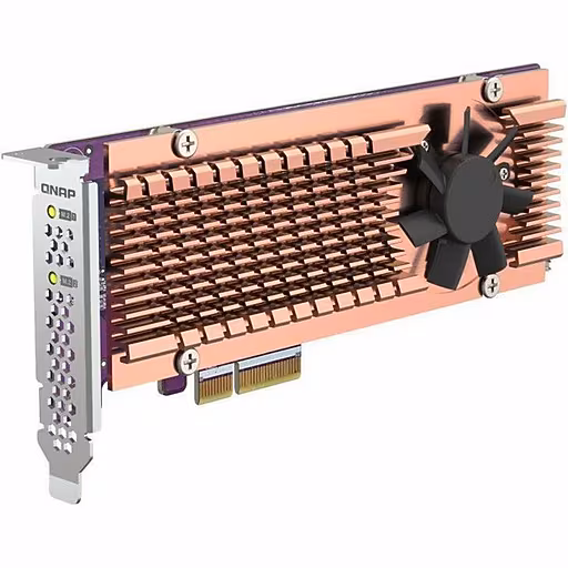 QNAPDUALM.2PCIESSDEXPANSIONCARD,M.22280/22110PCIENVME(GEN3X4)SSDS QNAP — view 2